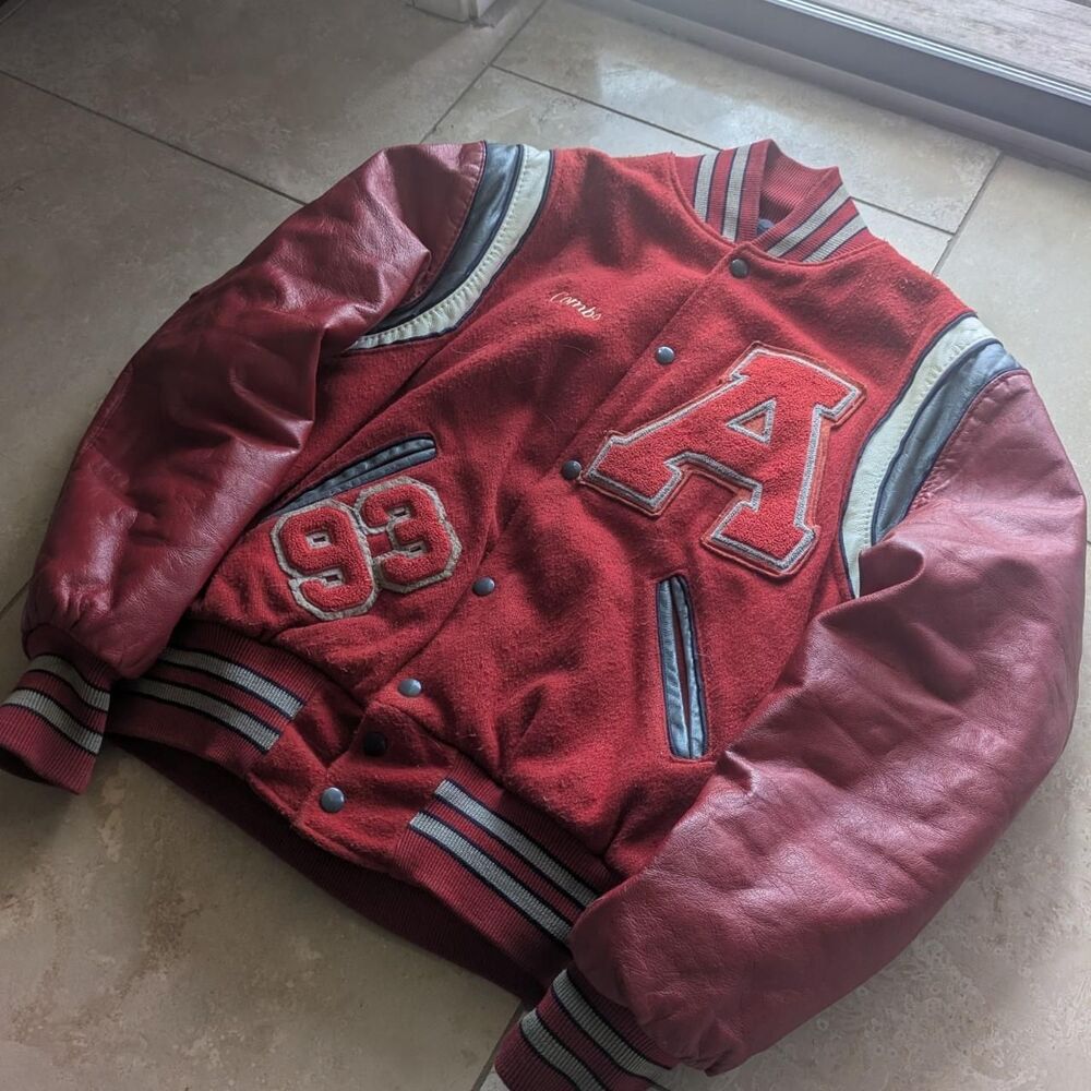 Vintage 1993 Holloway Red Varsity Jacket Redbirds